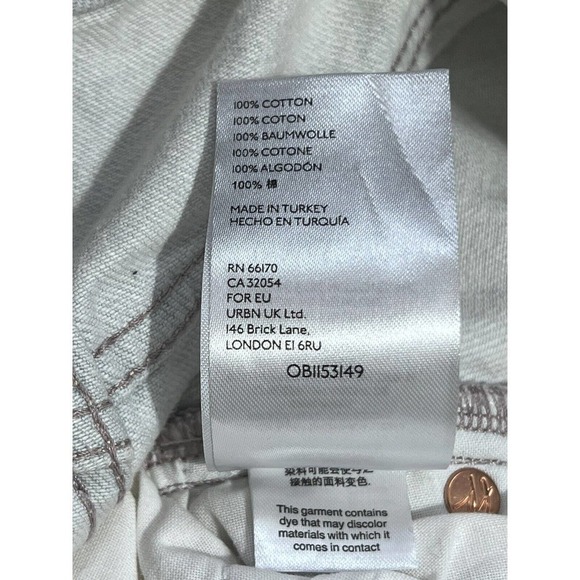 We The Free Women's Size 30 Frank Dad Jeans Icy Blue High Wasted Straight Cotton - Picture 12 of 12